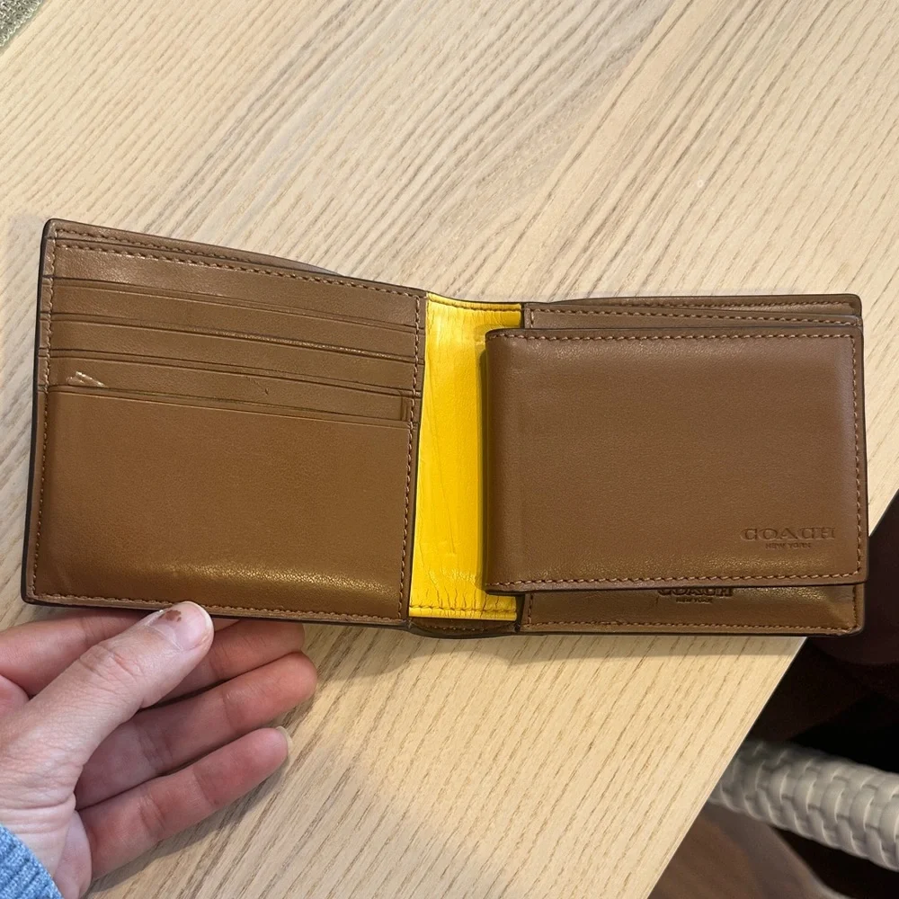 2 Piece Limited Edition Coach x PAC-MAN Wallet with insert